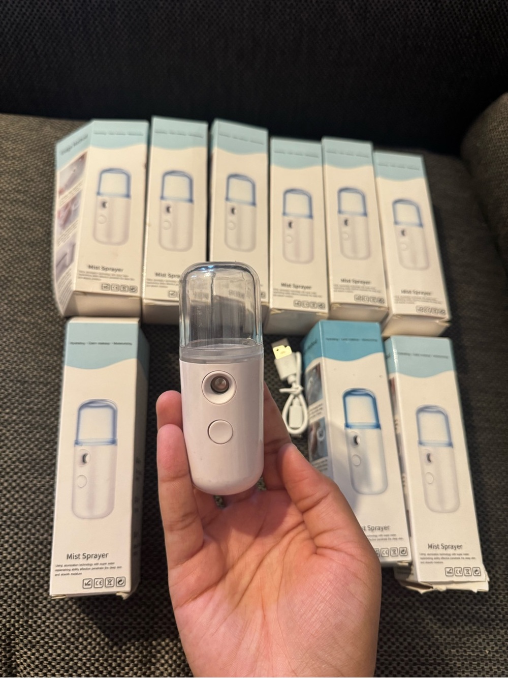 10 Portable Facial Mist Sprayer - White with chargers